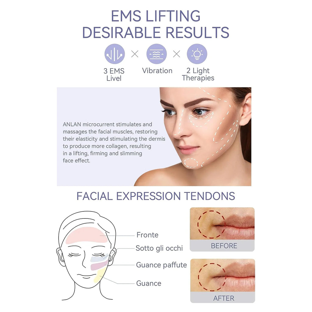 ANLAN Professional Hot & Cold Facial Massager with EMS – Advanced Skin Rejuvenation Device