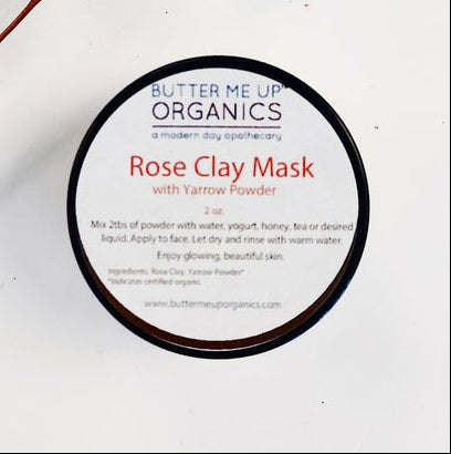 Butter Me Up Organics Rose Clay Face Mask