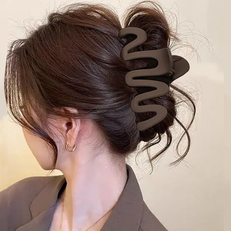 Matte Chocolate Hair Claw Clip
