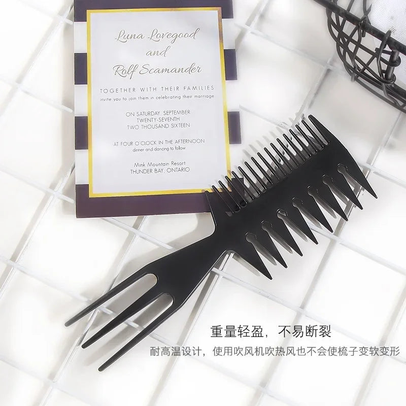 Professional Double-Sided Fishbone Comb – Men's Styling