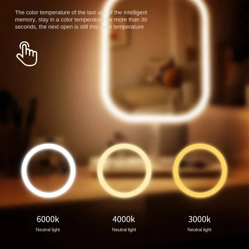 LED Makeup Mirror – Touch Control 3 Colors