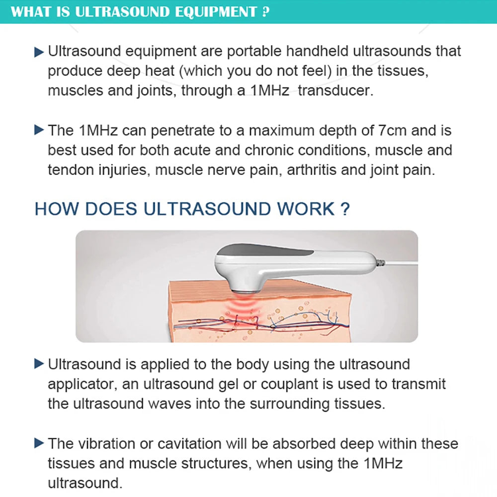 1 MHz Ultrasound Physiotherapy Device