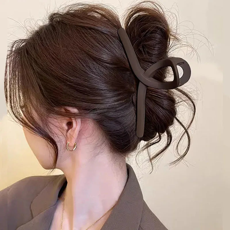 Matte Chocolate Hair Claw Clip