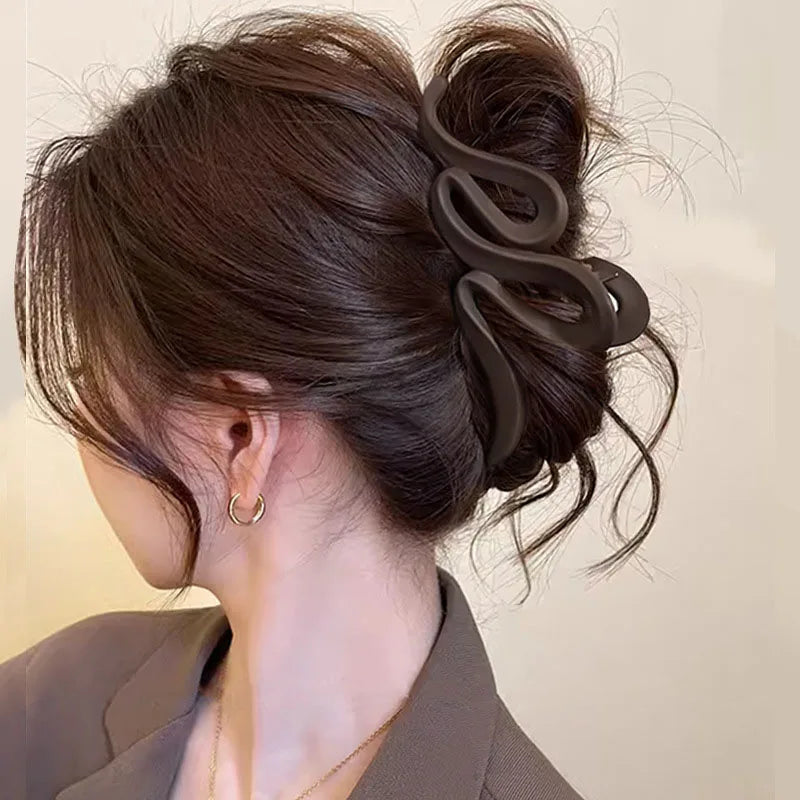 Matte Chocolate Hair Claw Clip