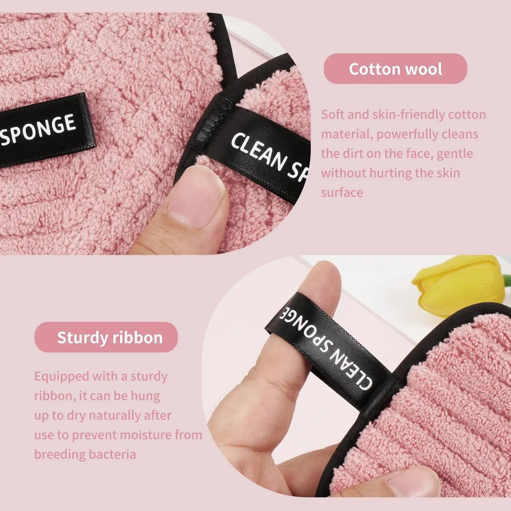 MAANGE 10pcs Reusable Makeup Remover Pads – Soft Microfiber Cleaning Set