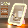 3-Color LED Makeup Mirror | USB Rechargeable Touch Screen Vanity Mirror