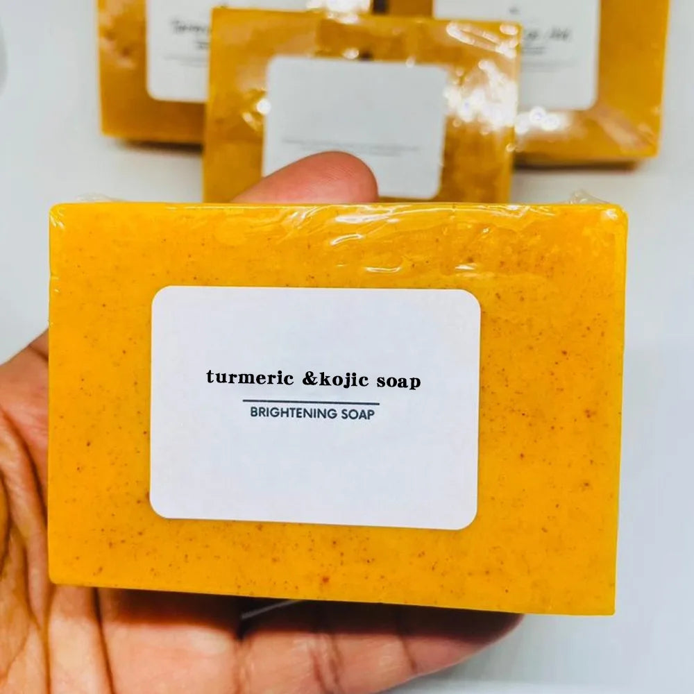 Handmade Turmeric & Kojic Acid Soap – Brightening Face & Body Wash