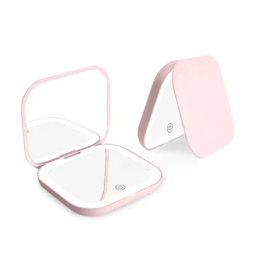 LED Compact Mirror – Portable Lighted Makeup Mirror