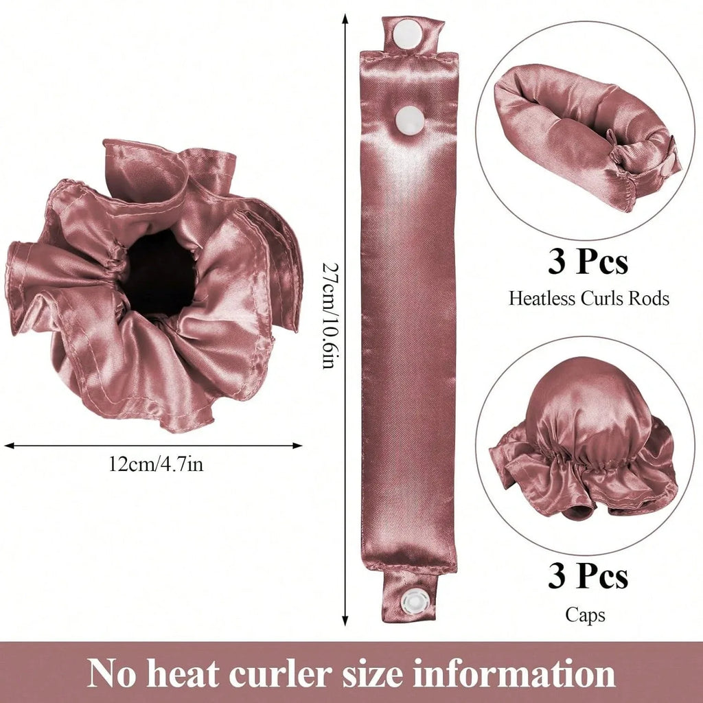 Satin Heatless Hair Curlers