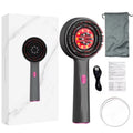 3-Mode Electric Scalp Massager with Red Light Therapy & Oil Applicator Comb