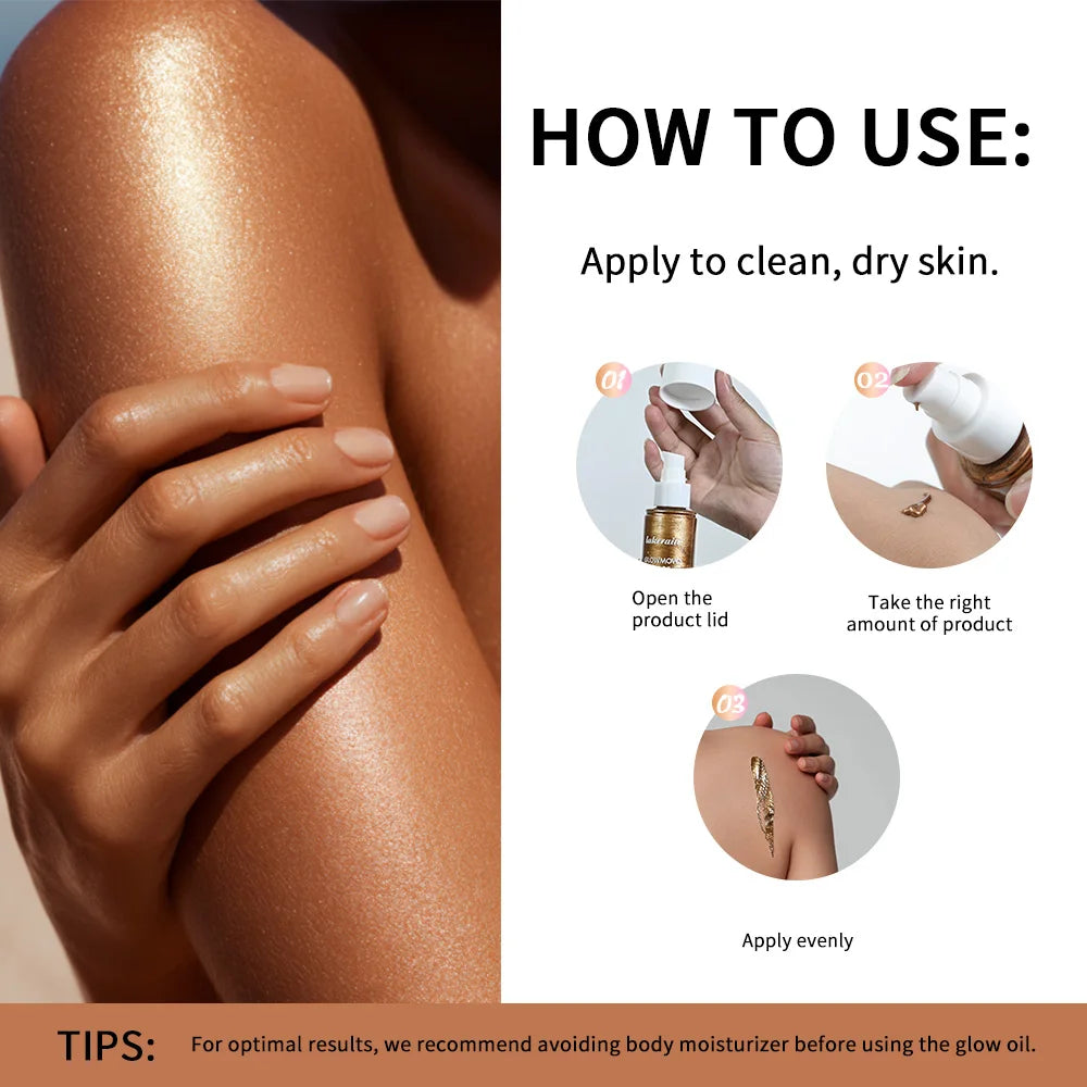 Lakerain Glow Oil Shimmering Body Moisturizer 100ml