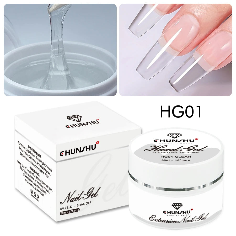 Self-Leveling Hard Builder Gel for Nail Extension