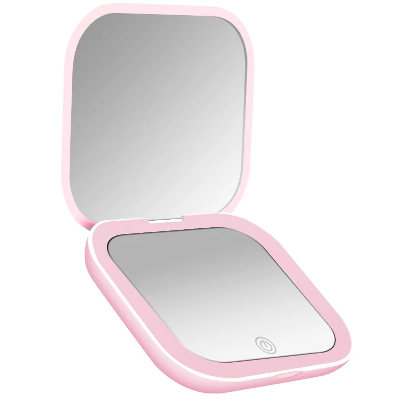 LED Compact Mirror – Portable Lighted Makeup Mirror