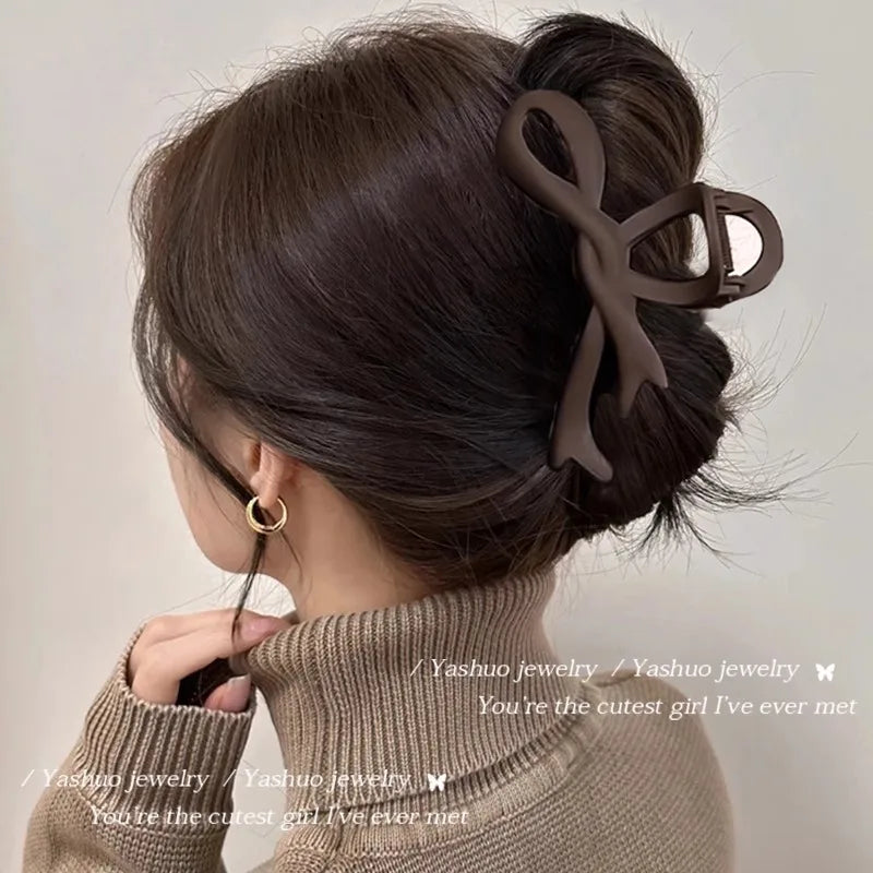 Matte Chocolate Hair Claw Clip