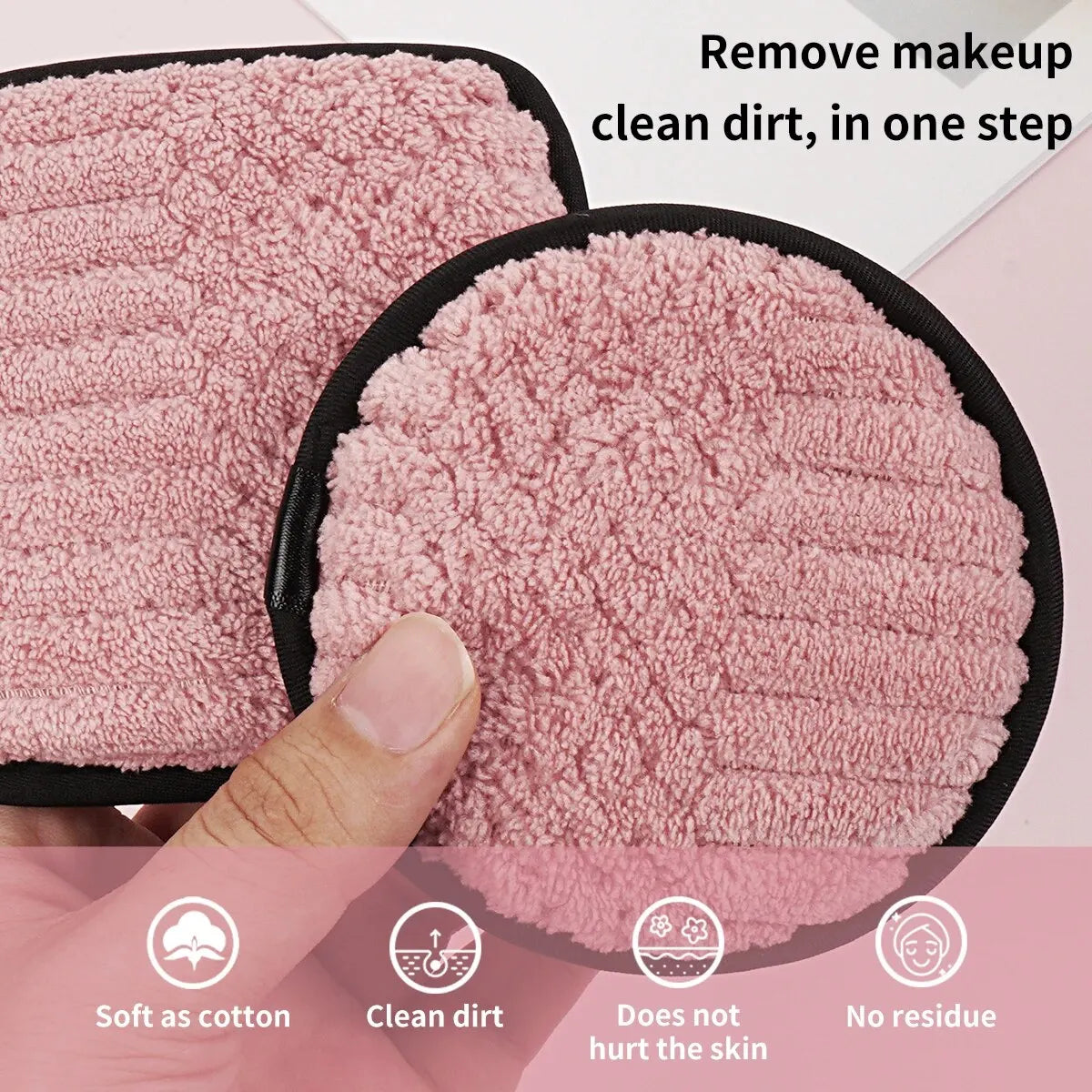 MAANGE 10pcs Reusable Makeup Remover Pads – Soft Microfiber Cleaning Set
