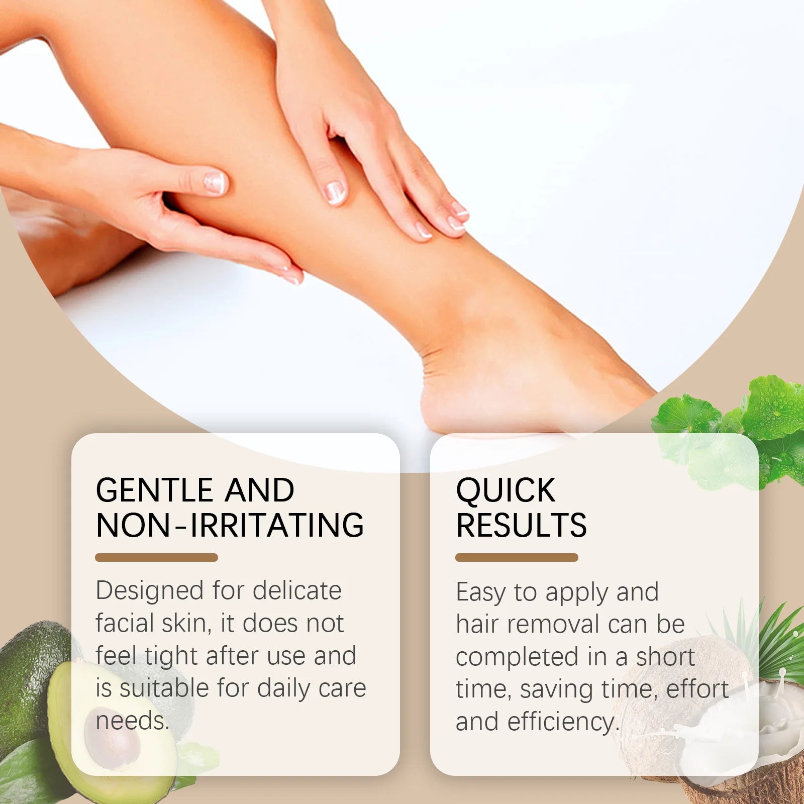 Coconut Hair Removal Cream – Fast, Painless & Growth Inhibitor
