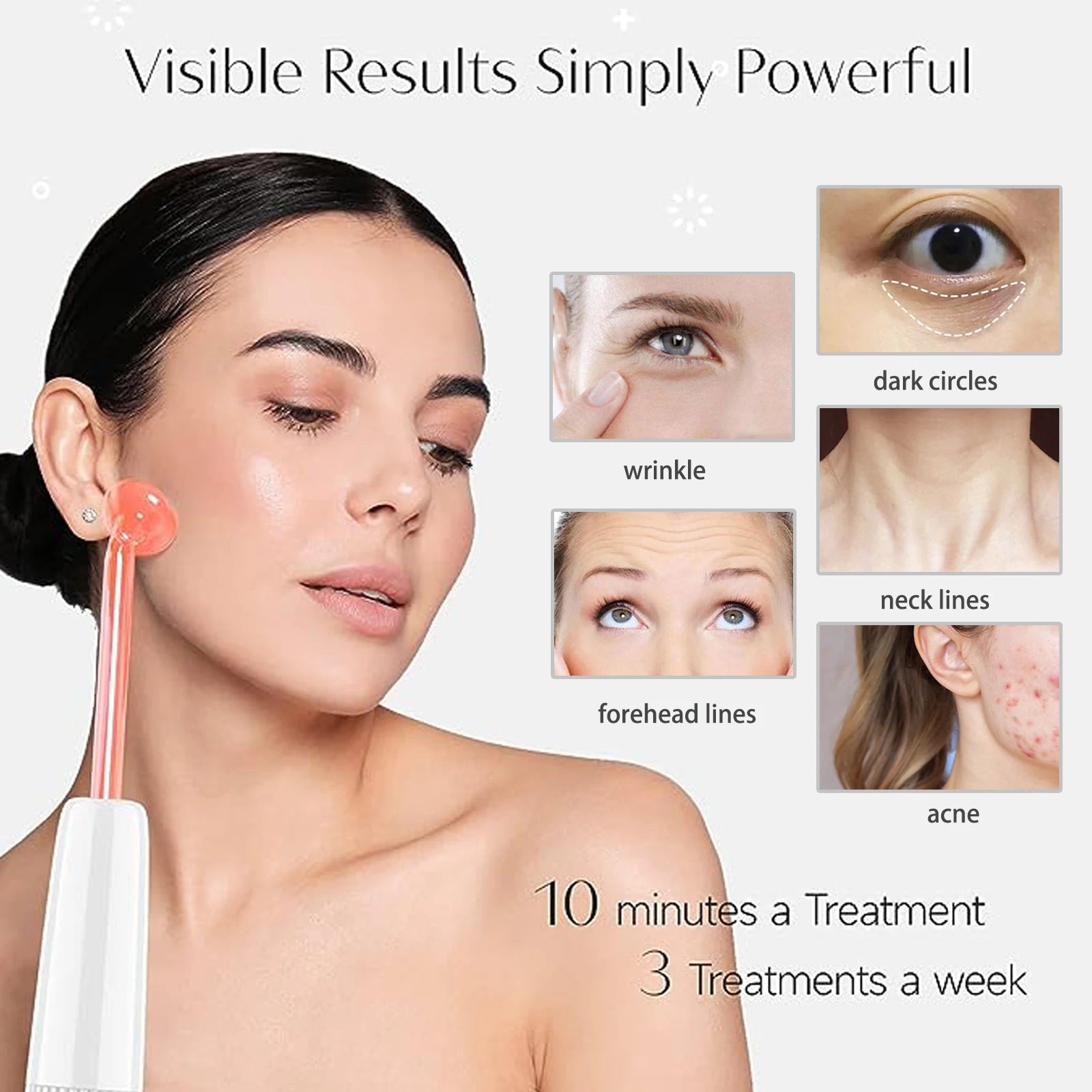 6-in-1 High Frequency Facial Wand – Professional Neon & Argon Skin Therapy