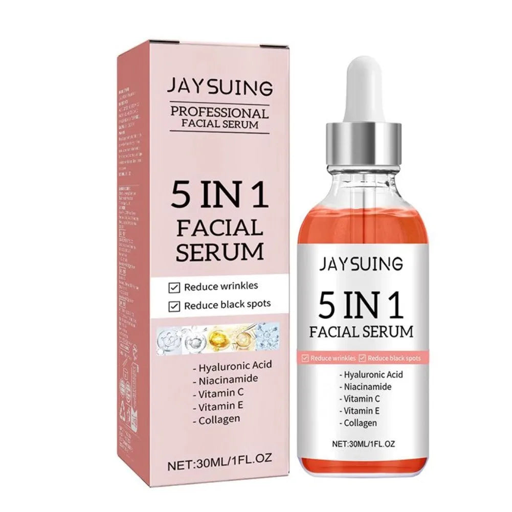 5-in-1 Vitamin C & Hyaluronic Acid Face Serum – Firming, Brightening & Pore Refining