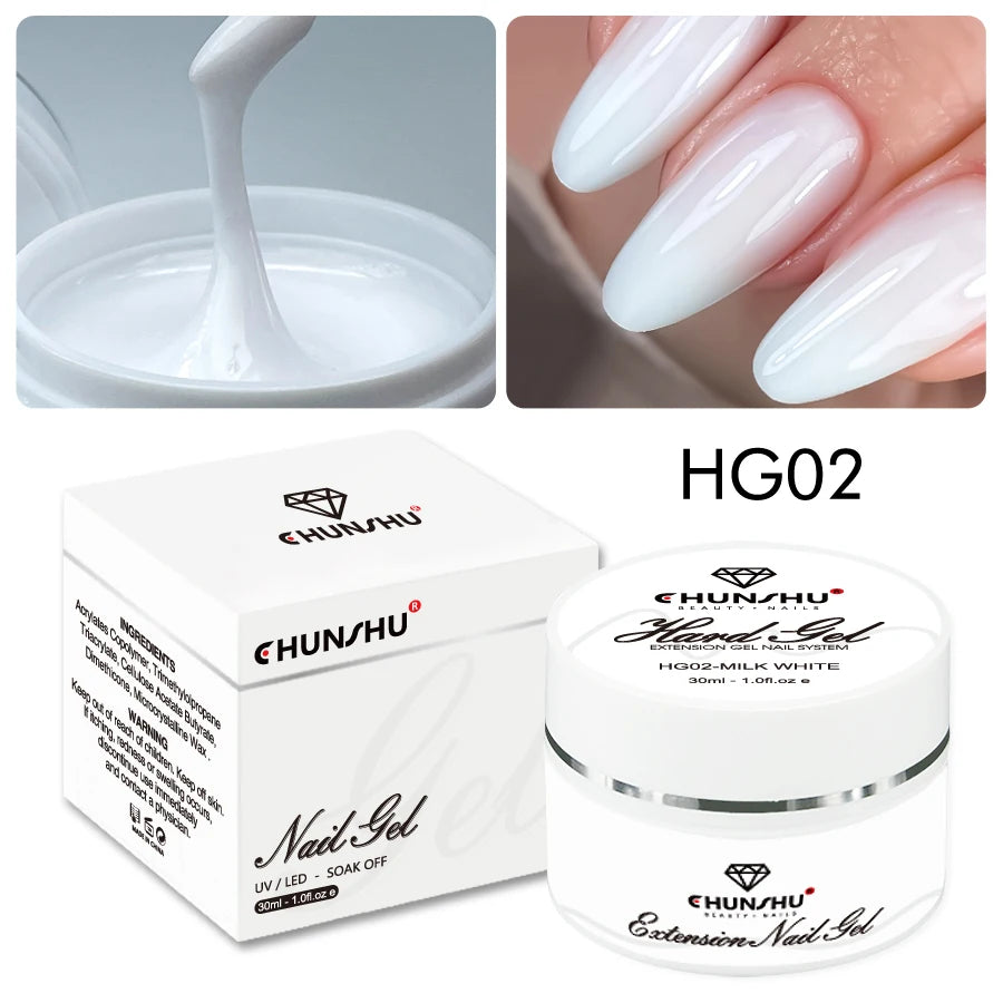 Self-Leveling Hard Builder Gel for Nail Extension