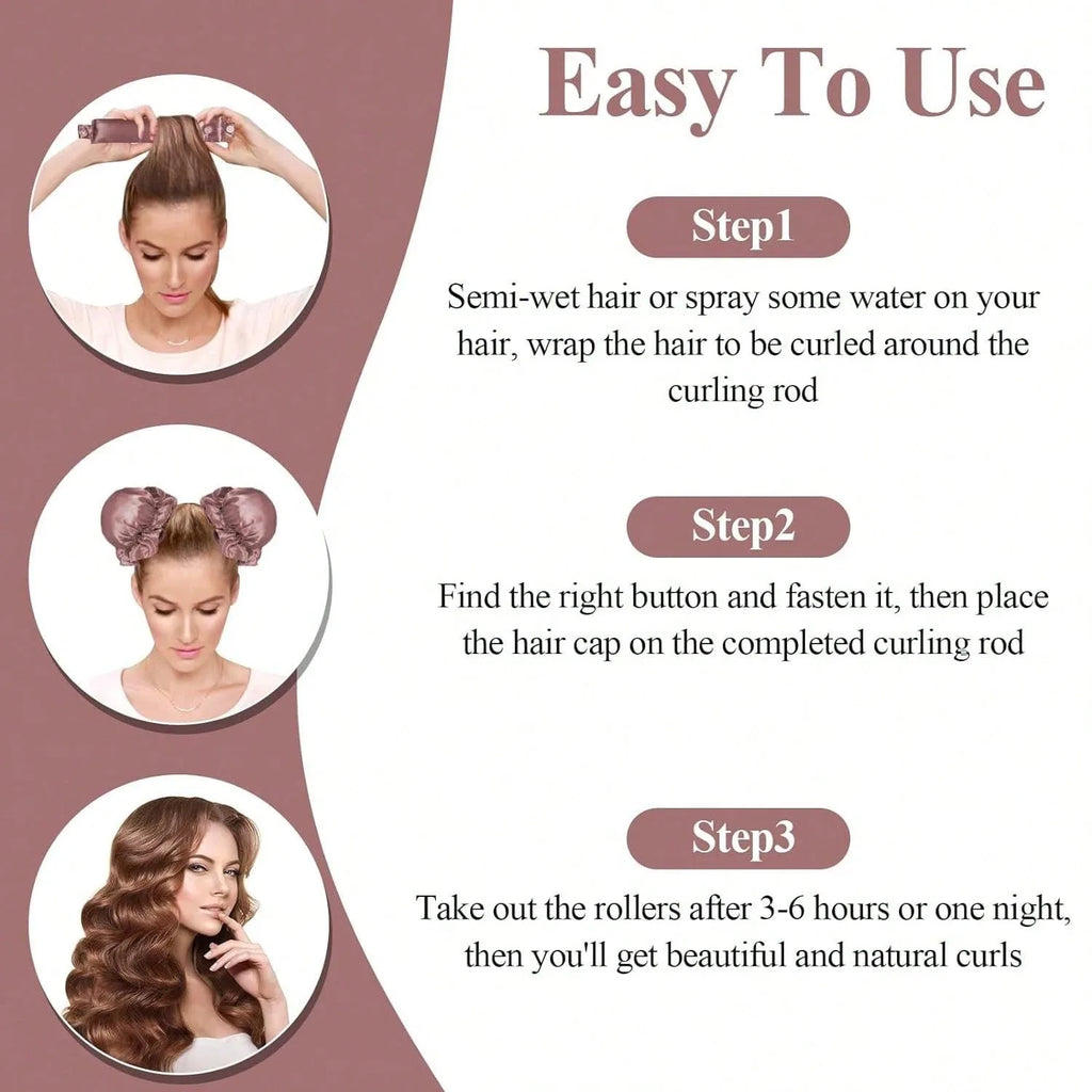 Satin Heatless Hair Curlers
