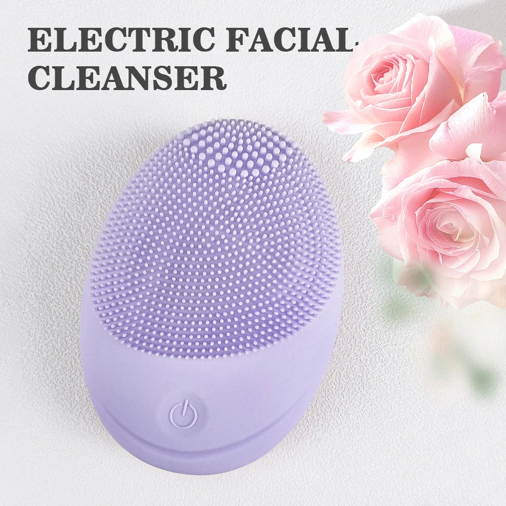 Sonic Silicone Facial Cleansing Brush & Massager