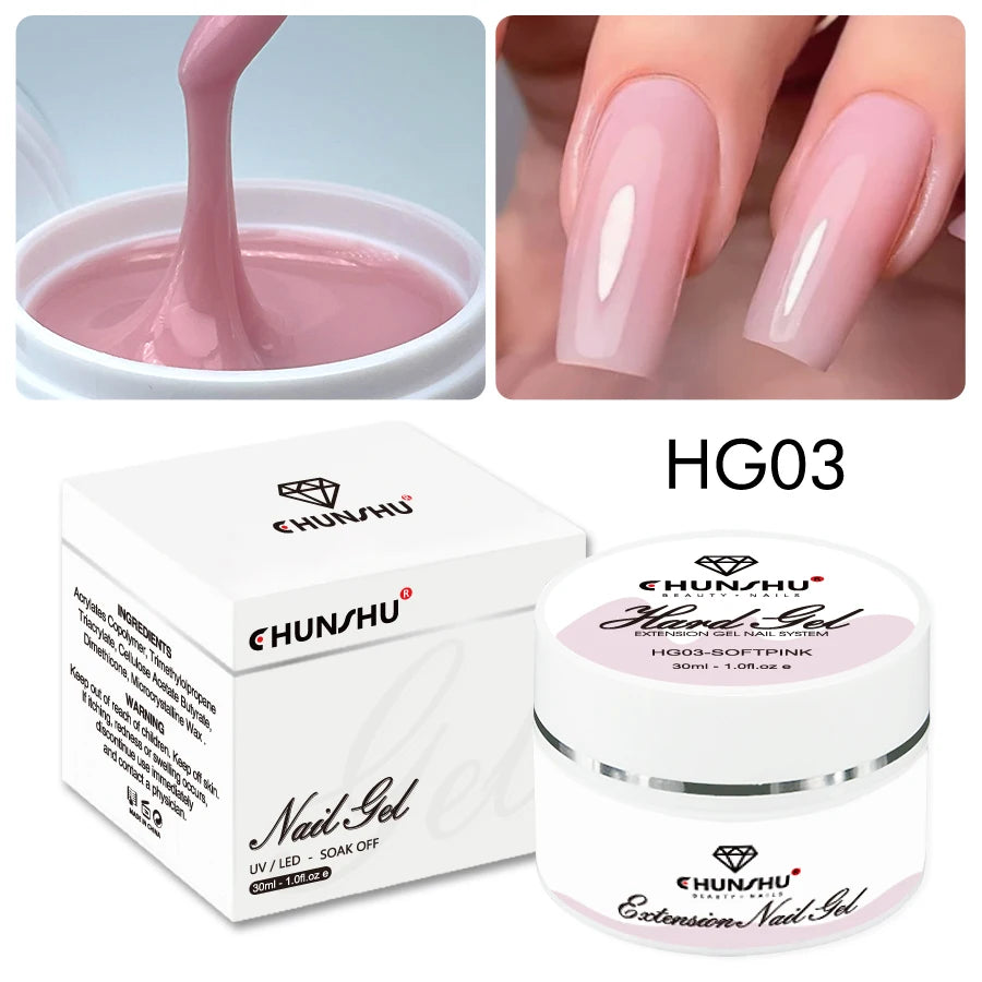 Self-Leveling Hard Builder Gel for Nail Extension