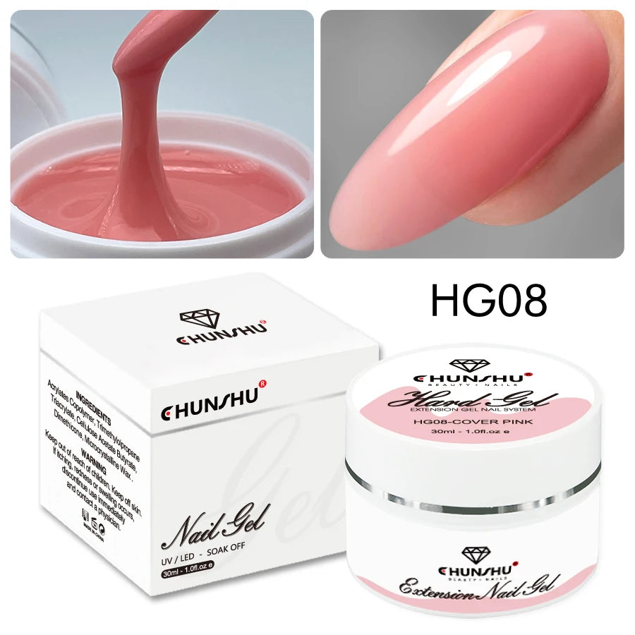 Self-Leveling Hard Builder Gel for Nail Extension